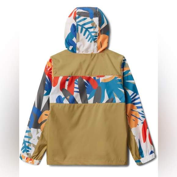 NWT Columbia Kids Glennaker Springs Jacket Chalk in the Leaves/Savory SZ M 10/12 - Picture 3 of 8